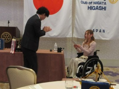 会長お礼の言葉と謝礼
